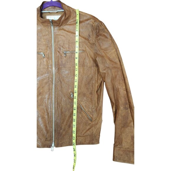 Brunello Cucinelli Riders Real Leather Jacket Brown Size S - Picture 16 of 16